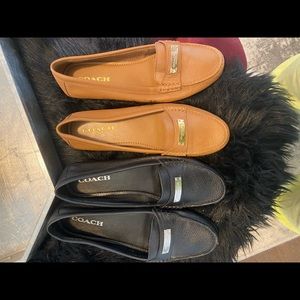 Gently worn Coach loafers both pairs size 10. 2 FOR $60